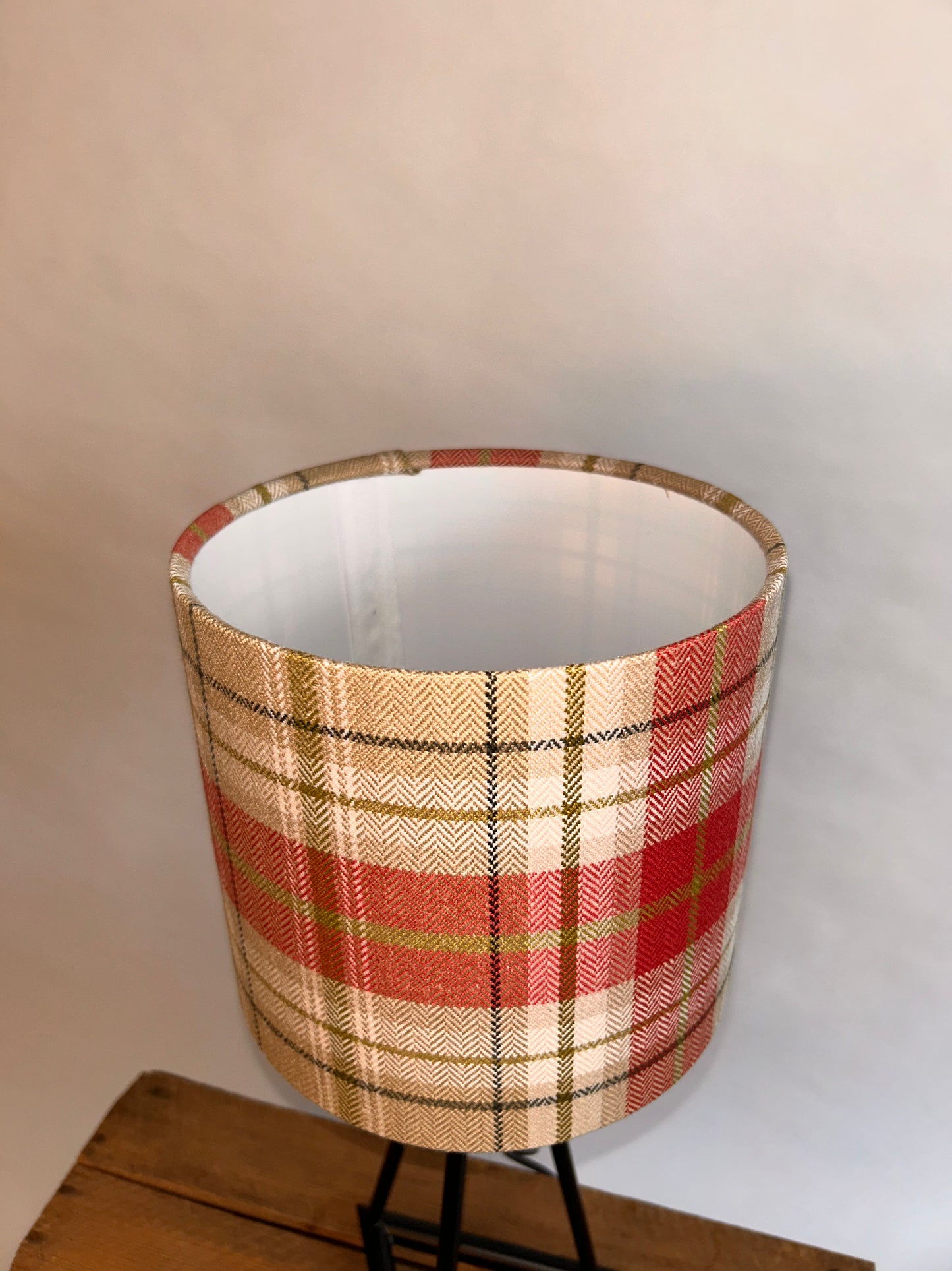 Red Tweed Lampshade