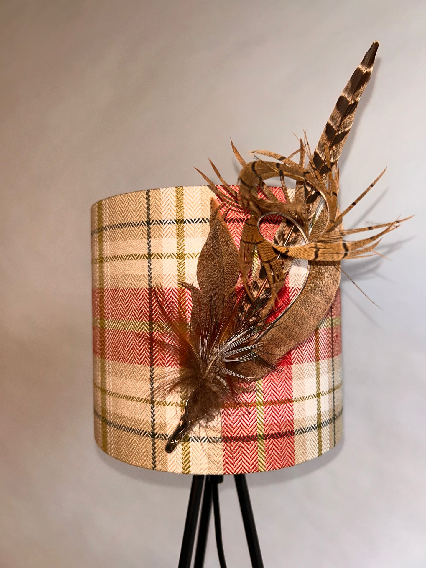 Red Tweed Lampshade