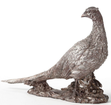 Large Silver Pheasant Ornament